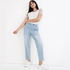 MADEWELL Pull On Relaxed Elastic Waist Ankle Jeans